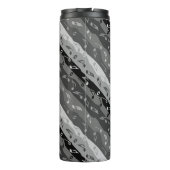 Musiknote Streifen Thermosbecher (Rückseite)