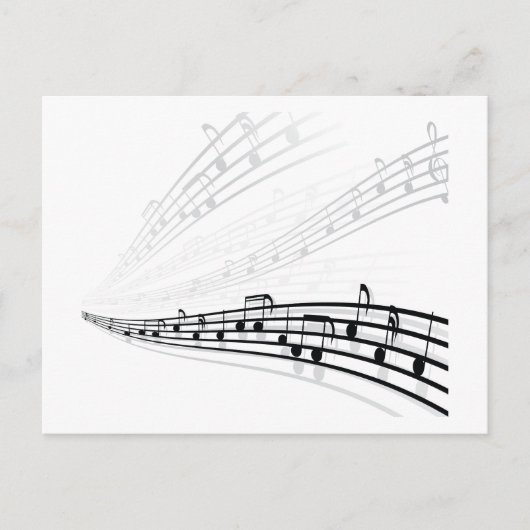 Musiknote ~ Symbole für musikalische Notation Postkarte (Vorderseite)