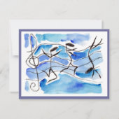 Musiknote Tänzer Erwägung oder Party Einladung (Vorderseite)