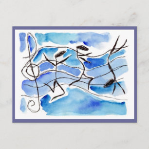 Musiknote Tänzer Erwägung oder Party Einladung