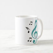 Musiknote-Tasse Kaffeetasse (VorderseiteRechts)