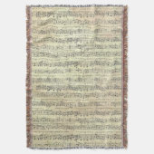 Musiknote Throw Blanket Decke (Vorderseite Vertikal)