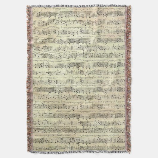 Musiknote Throw Blanket Decke (Vorderseite Vertikal)