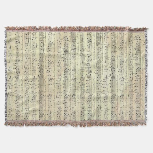 Musiknote Throw Blanket Decke (Vorderseite)