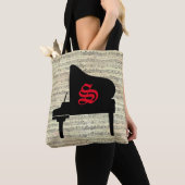 Musiknote Tote Sack Piano Musik Thema Tasche (Von Nahem)