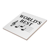 Musiknote Treble Clef, die beste Vater-Musikerin d Fliese (Seite)