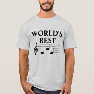 Musiknote Treble Clef, die beste Vater-Musikerin d T-Shirt