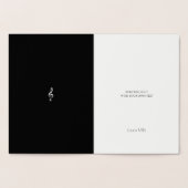 Musiknote/Treble-Klemme auf Gold Folienkarte (Innenseite)