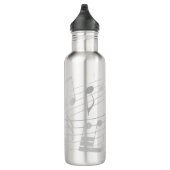 Musiknote Treppenstaub-Silber-Score Edelstahlflasche (Rechts)