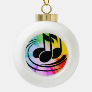 Musiknote über Farbstoffe Keramik Kugel-Ornament