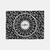 Musiknote und Fünftelkreis Fleecedecke (Vorderseite (Horizontal))