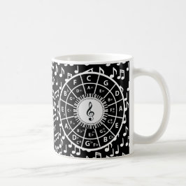 Musiknote und Fünftelkreis Kaffeetasse