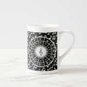 Musiknote und Fünftelkreis Porzellantasse (Rechts)