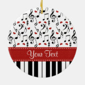 Musiknote-und Klavier-Verzierung Keramikornament (Hinten)