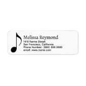 Musiknote und Musikername Schwarzweiß (Vorne)