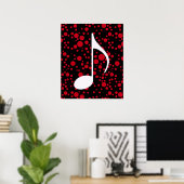 Musiknote und Punkte Poster (Heimbüro)