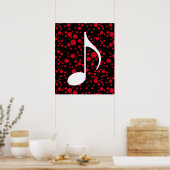 Musiknote und Punkte Poster (Küche)