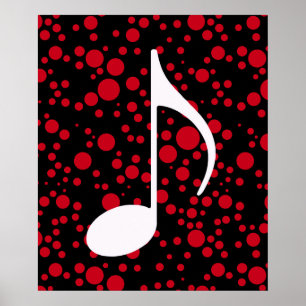 Musiknote und Punkte Poster
