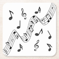 Musiknote und Untersetzer für Musikfreunde