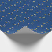 Musiknote Vintages Gold Geschenkpapier (Ecke)