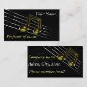 Musiknote Visitenkarte (Vorne/Hinten)