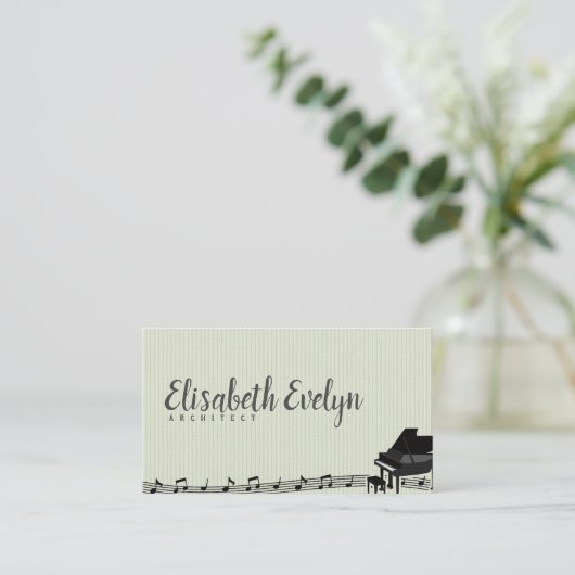Musiknote Visitenkarte (Stehend Vorderseite)