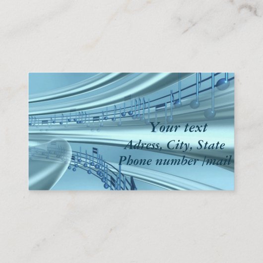 Musiknote Visitenkarte (Rückseite)