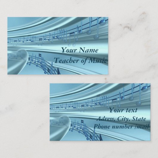 Musiknote Visitenkarte (Vorne/Hinten)