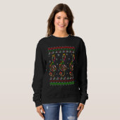 Musiknote Weihnachten Ugly Sweater Musical Teacher Sweatshirt (Vorne ganz)