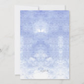 Musiknote zum blauen Hintergrund Einladung (Rückseite)