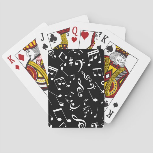 Musiknoten 2 spielkarten (Rückseite)