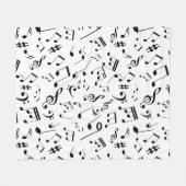 Musiknoten 3 fleecedecke (Vorderseite (Horizontal))