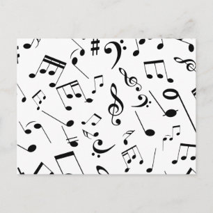 Musiknoten 3 postkarte