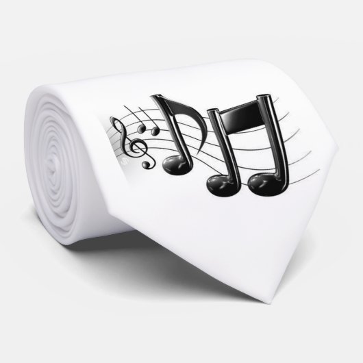 Musiknoten 3D Krawatte (Gerollt)