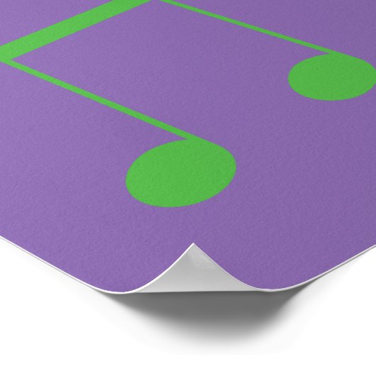 Musiknoten 8. Pop Art Pattern Poster (Ecke)