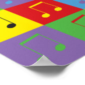Musiknoten 8. Pop Art Pattern Poster (Ecke)