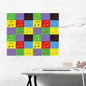 Musiknoten 8. Pop Art Pattern Poster