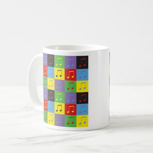 Musiknoten 8. Pop Kunst, Dichtung Kaffeetasse (Vorderseite Links)