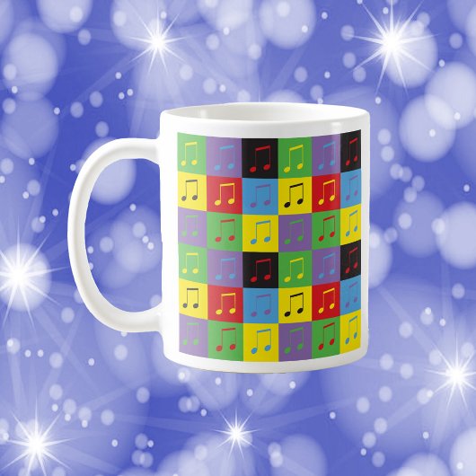 Musiknoten 8. Pop Kunst, Dichtung Kaffeetasse