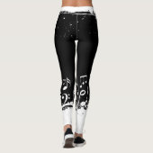 Musiknoten abstrakt leggings (Rückseite)