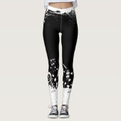 Musiknoten abstrakt leggings (Vorderseite)