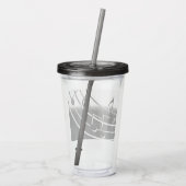 Musiknoten Acrylic Tumbler Acryltrinkbecher (Rückseite)