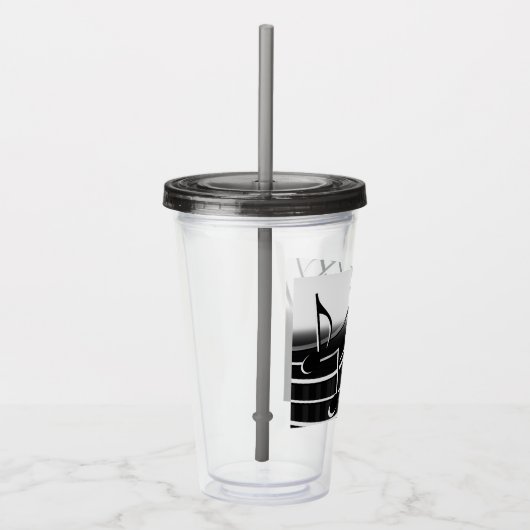 Musiknoten Acrylic Tumbler Acryltrinkbecher (Rechts)