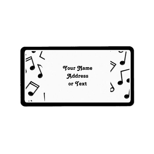 Musiknoten Adressaufkleber (Vorne)