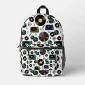 Musiknoten, Album und Player Bedruckter Rucksack (Vorderseite)