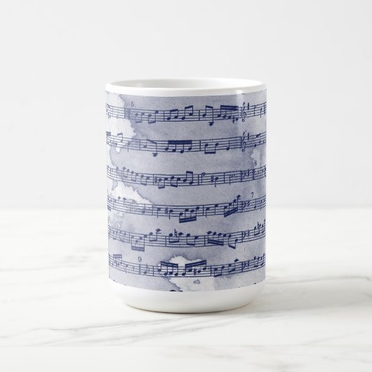 Musiknoten Aquarell Kaffeetasse (Mittel)