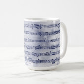 Musiknoten Aquarell Kaffeetasse (VorderseiteRechts)