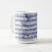 Musiknoten Aquarell Kaffeetasse (Vorderseite Links)