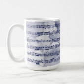 Musiknoten Aquarell Kaffeetasse (Links)