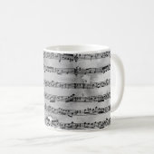 Musiknoten Aquarell Kaffeetasse (VorderseiteRechts)